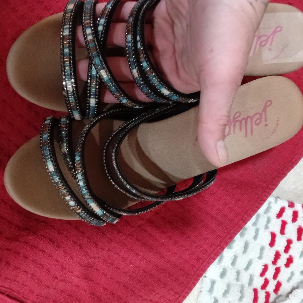 Jellypop Multi-Color Strappy Sandals